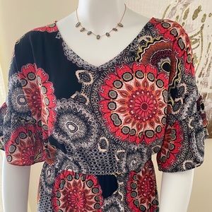 Colorful patterned maxi dress!